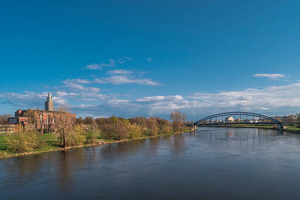 istock View on Magdeburg city and Elbe in Spring, Magdeburg, Germany 584597220