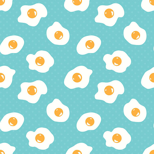 ilustrações de stock, clip art, desenhos animados e ícones de ovo estrelado fundo - breakfast background