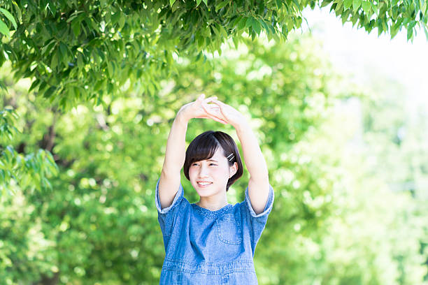 istock Relaxed time with the Japanese woman 584602144