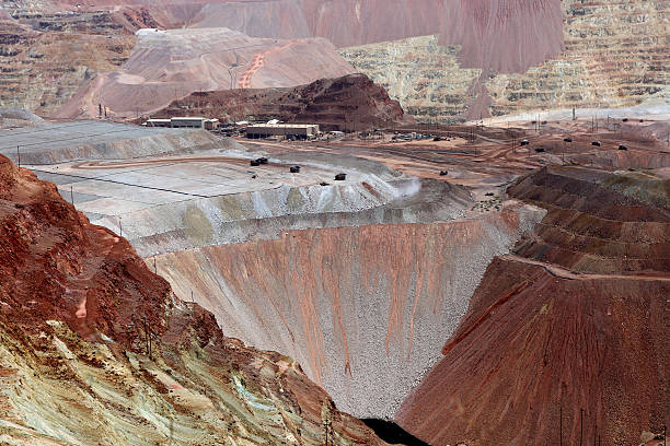 Open Pit Mine, Morenci, Arizona 1 Morenci is the largest copper producer in North America copper mine photos stock pictures, royalty-free photos & images