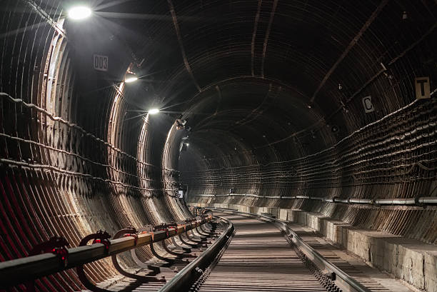 istock Turn in the subway tunnel 584609670