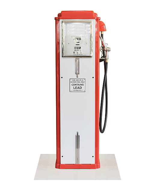 istock Vintage fuel pump on white background 584612558