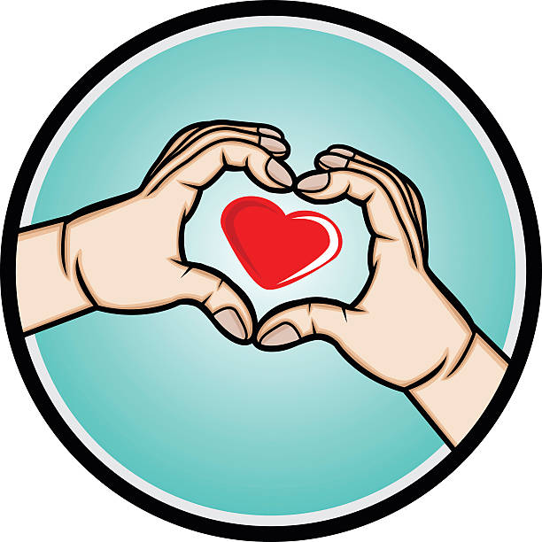 ilustrações, clipart, desenhos animados e ícones de coração nas mãos  - consoling human hand human heart care