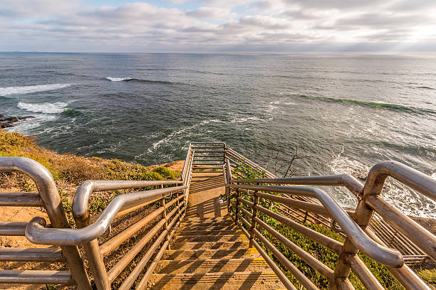 istock Ladera Street Ladder Overlooking Ocean at Sunset Cliffs 584745090