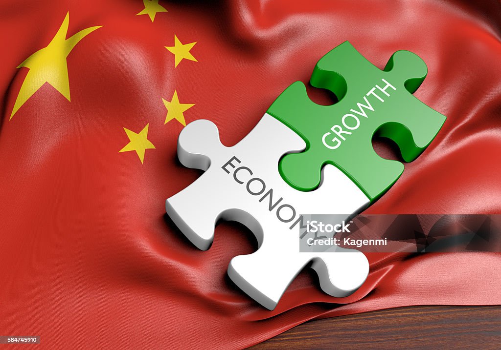 China economy and financial market growth concept, 3D rendering 3D rendered concept of the state of the economic and finance markets in China. China - East Asia Stock Photo