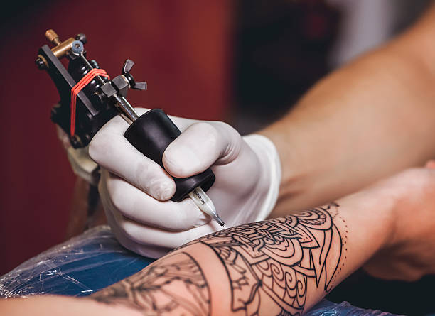 drawing tattoo design. - dövme yaptırmak fotoğraflar stok fotoğraflar ve resimler