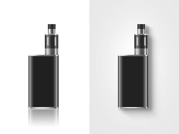 istock Blank black vape mod box mockup isolated, clipping path, 584749000