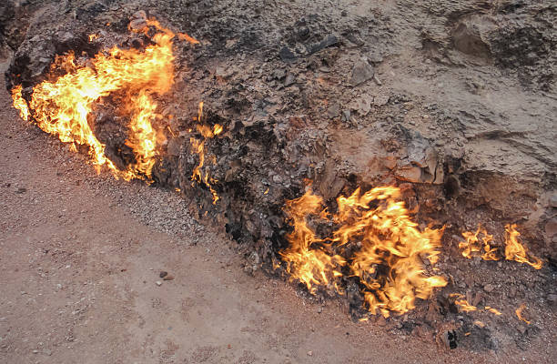 istock Yanar Dag burning mountain in Azerbaijan near Caspian sea 584749362