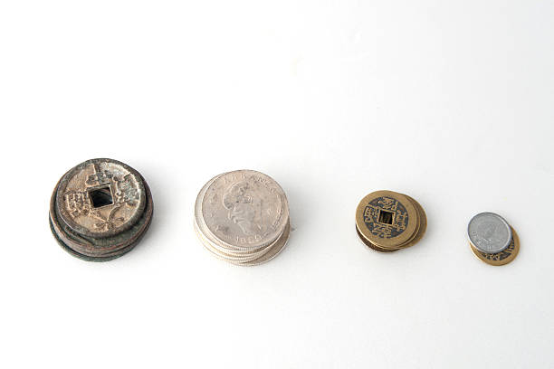 istock old korea money  on whitebackground. 584755196