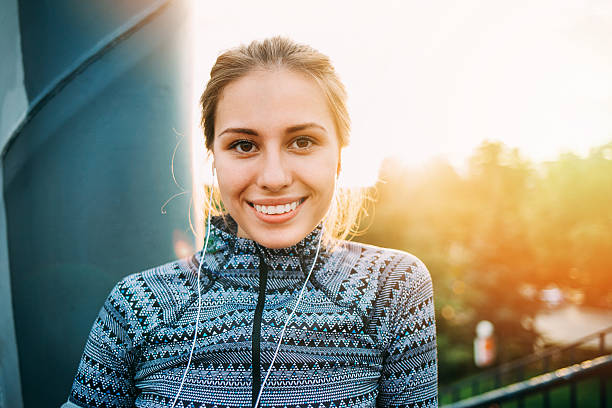 istock Sportswoman and sunshine 584758108