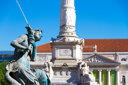 Rossio Square is the popular name of the Pedro IV Square in Lisbon, in Portugal