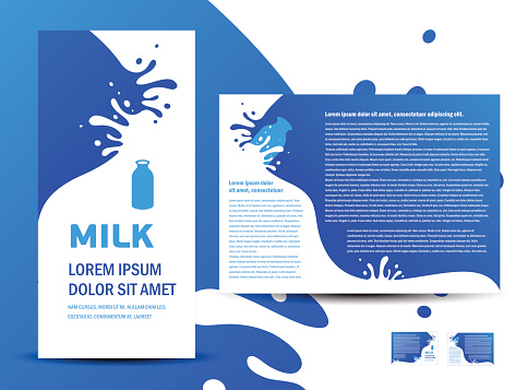 brochure folder milk element design