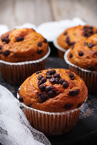 istock Homemade chocolate chip muffins for breakfast 584766262