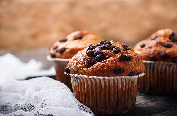 istock Homemade chocolate chip muffins for breakfast 584766478
