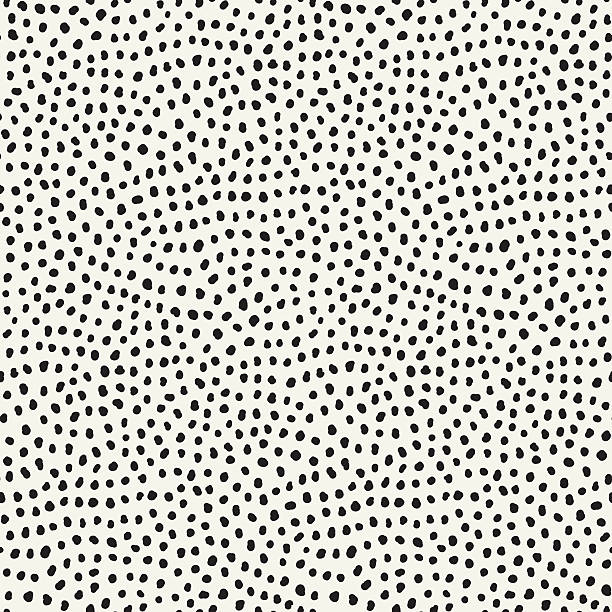Hand drawn black dots on white background Vector seamless pattern paint textures stock illustrations