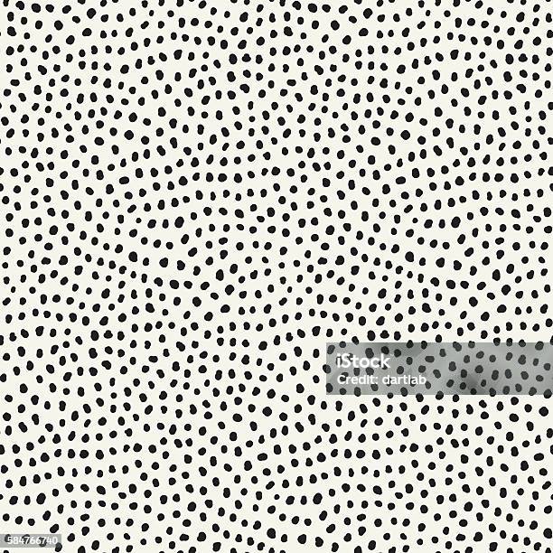 Hand Drawn Black Dots On White Background Stock Illustration - Download Image Now - Spotted, Pattern, Drawing - Activity