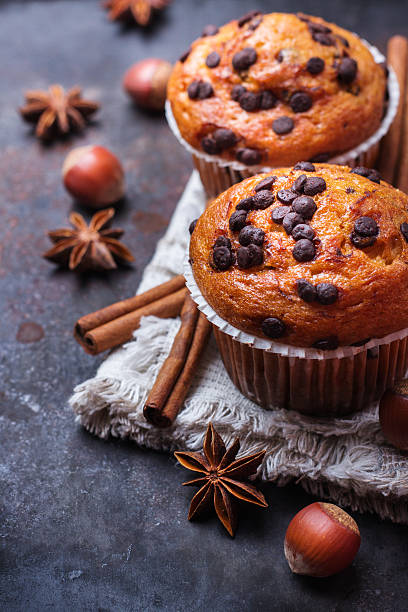 istock Homemade chocolate chip muffins for breakfast 584767034