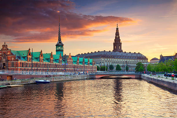 Copenhagen. Image of Copenhagen, Denmark during beautiful sunset. copenhagen stock pictures, royalty-free photos & images