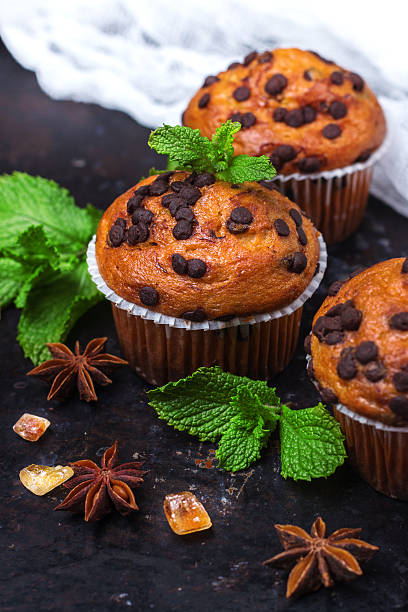 istock Homemade chocolate chip muffins for breakfast 584768570