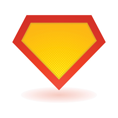 Superhero bright logo template. Vector isolated eps10