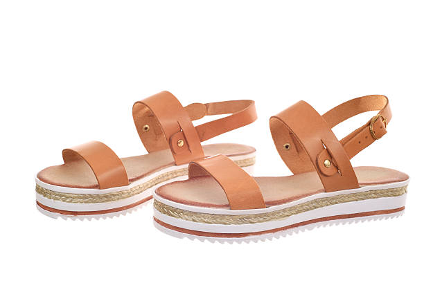 istock Pair of woman sandals 584768720