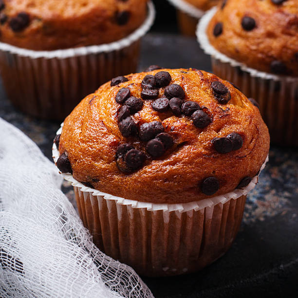 istock Homemade chocolate chip muffins for breakfast 584769808