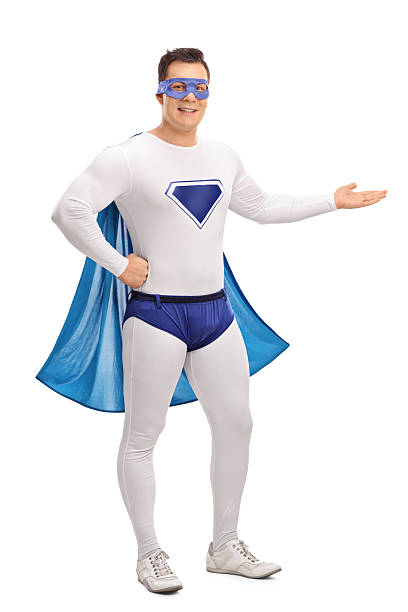 istock Superhero pointing to the right 584769854
