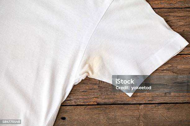 Shirts Dirty Caused By Roll On Stock Photo - Download Image Now - Applying, Deodorant, Horizontal