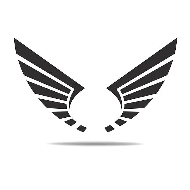 Vector illustration of Wings icon vector