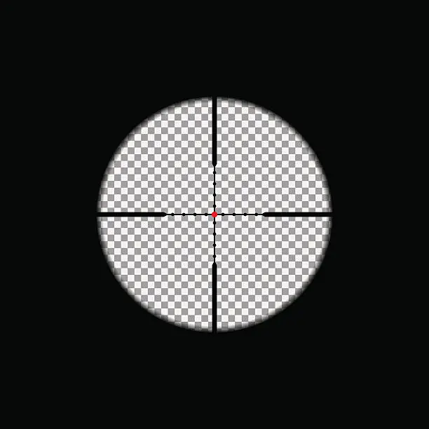 Vector illustration of Sniper scope overlay