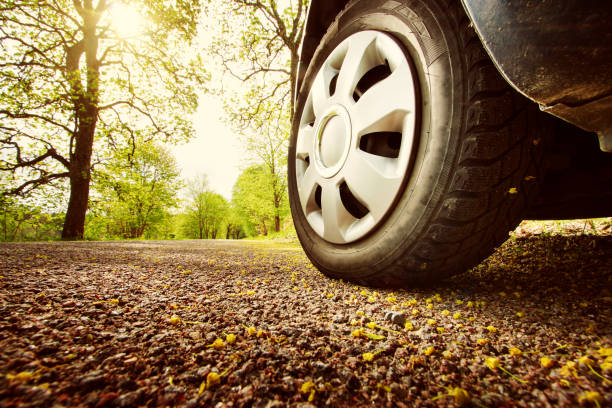 istock Car on asphalt road in spring 584774394