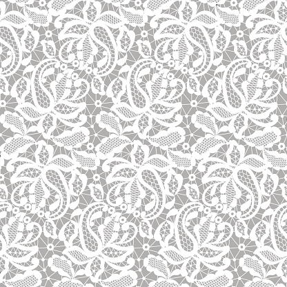 White Lace Pattern Stock Illustration - Download Image Now