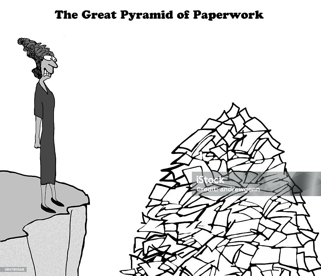 Paperwork Stock Illustration - Download Image Now - Business, Cartoon ...