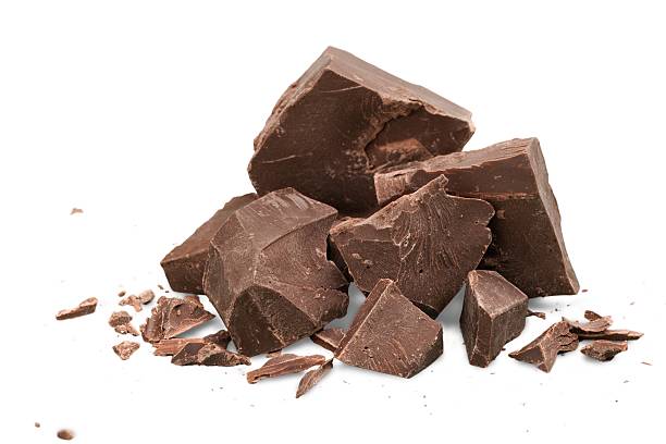 Chocolate Dark Chocolate Blocks and Pieces chocolate pieces stock pictures, royalty-free photos & images