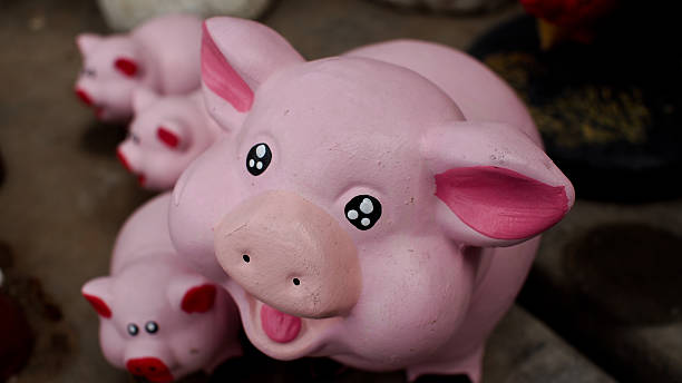 istock Pig Family Clay Dolls 584781048