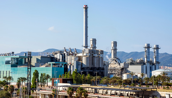 Industry plant at Sant Adria del Besos. Barcelona, Spain