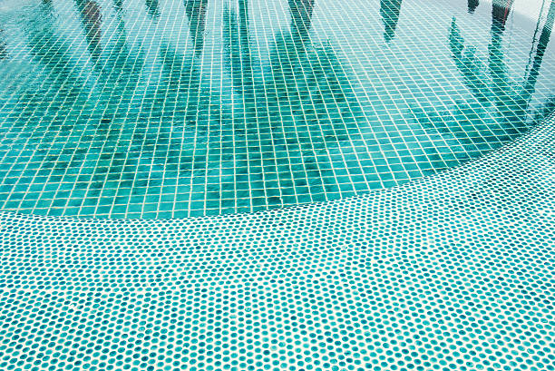 Swimming pool and clear water rippled