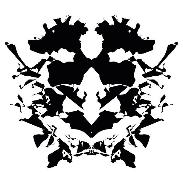 Rorschach test Vector illustration of a personal interpretation of the Rorschach test pareidolia stock illustrations