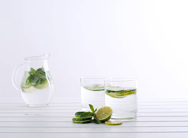 istock Sassy water. Fresh summer season detox drink. 584787516