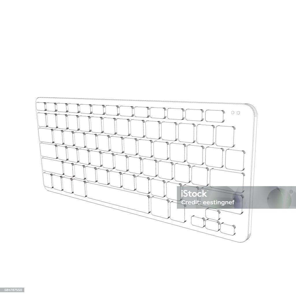 Simple Computer Keyboard Outline Computer Keyboard Vector Outline Illustration Stock Illustration ...