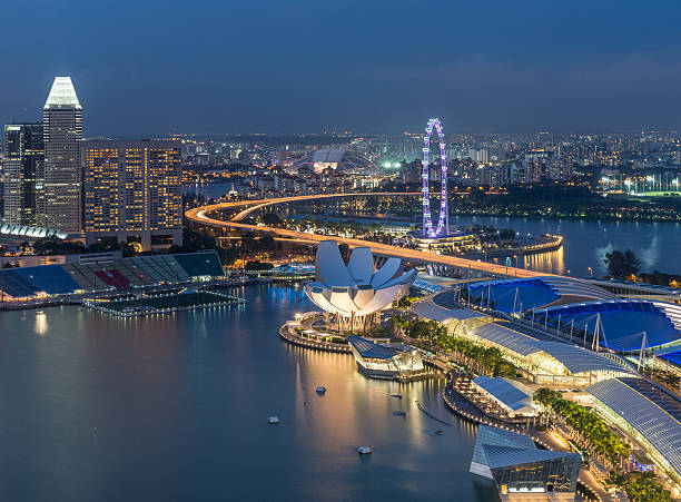 istock Singapore city skyline aerial view 584787648