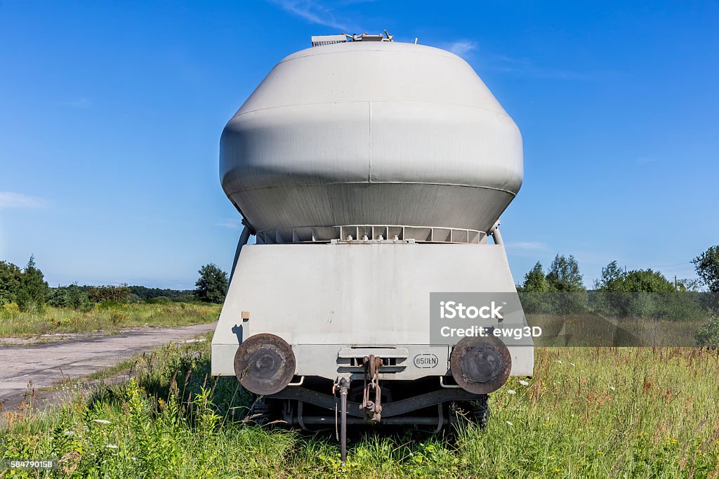 Freight train with cement tank wagons Business Stock Photo