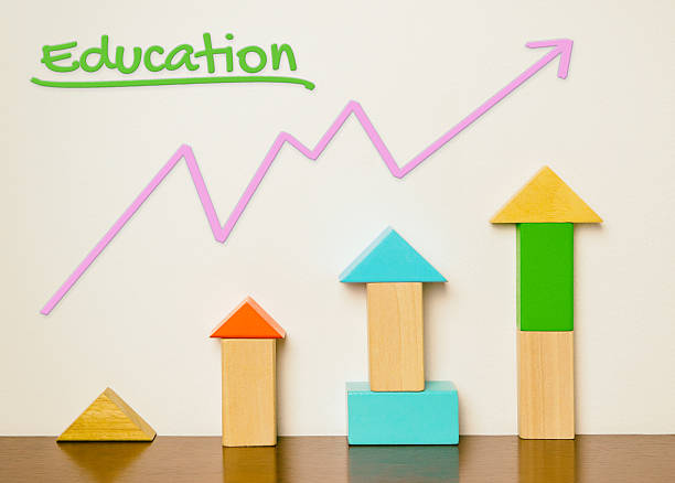istock Education colorful grown graphic diagram. 584845728