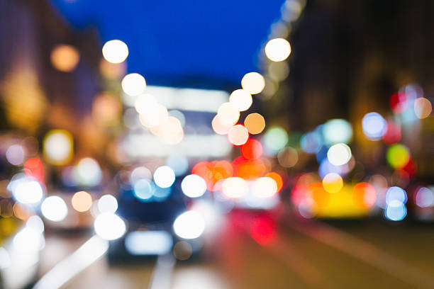 istock City road motion blur. Night background 584845904