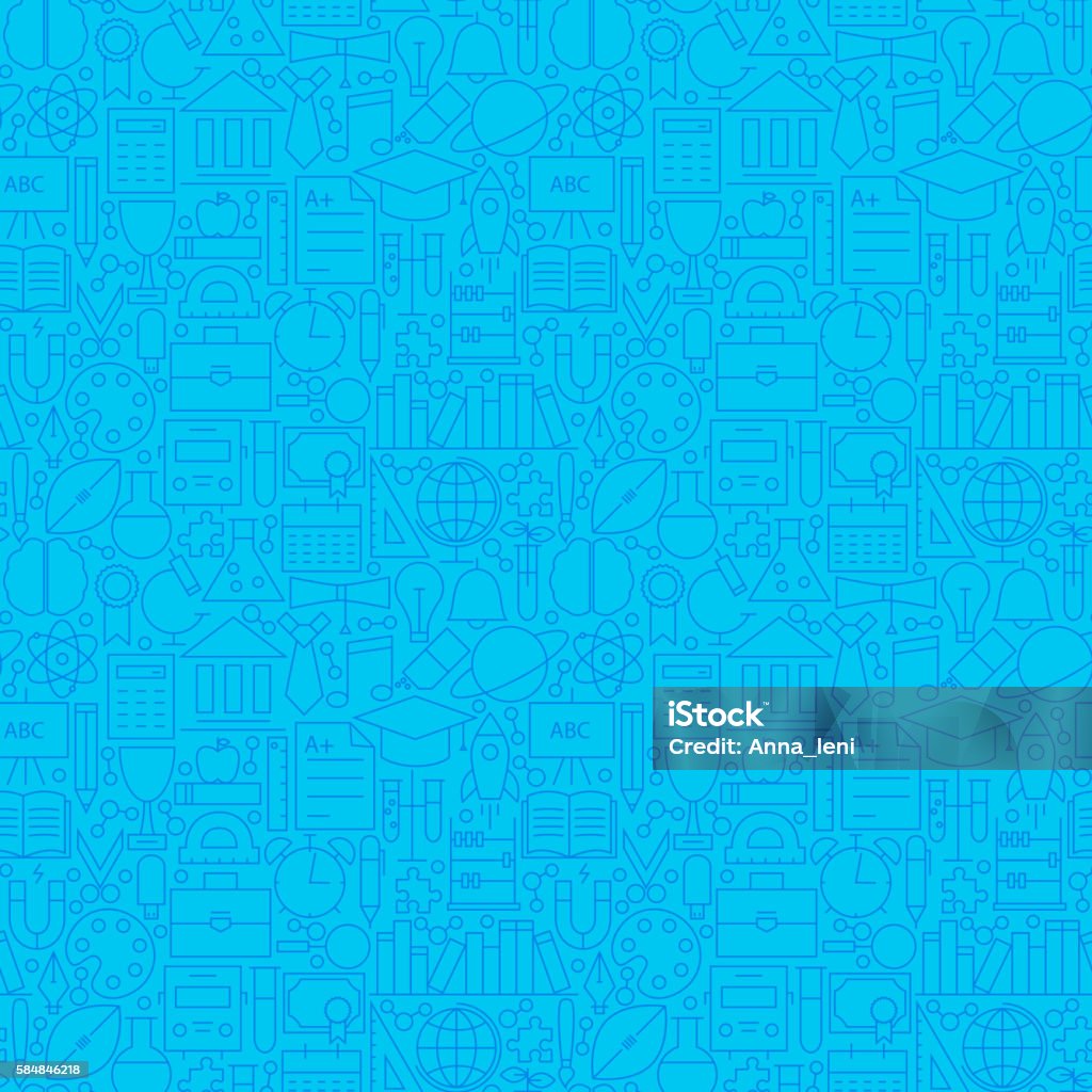 Science Background Tile Pattern Line Science Education Blue Tile Pattern Stock Illustration - Download ...