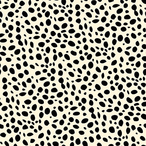 Seamless dalmatian spotted skin pattern Seamless animal skin print fur textures stock illustrations