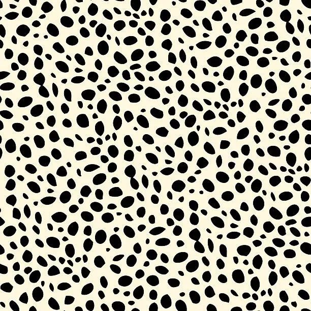 Vector illustration of Seamless dalmatian spotted skin pattern