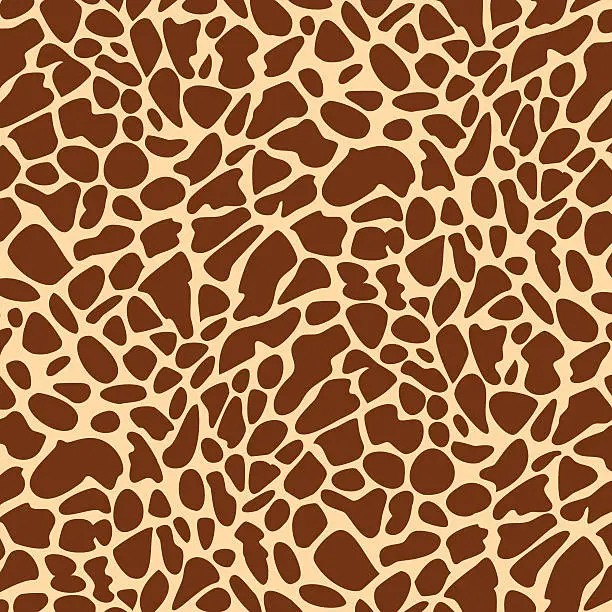 Vector illustration of Giraffe skin pattern