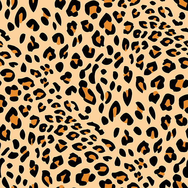 Seamless leopard skin pattern Seamless animal skin print animal markings stock illustrations
