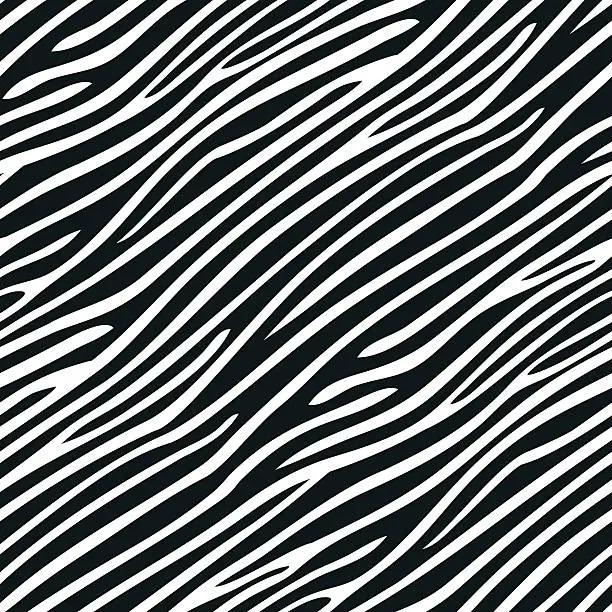 Vector illustration of Seamless zebra skin pattern